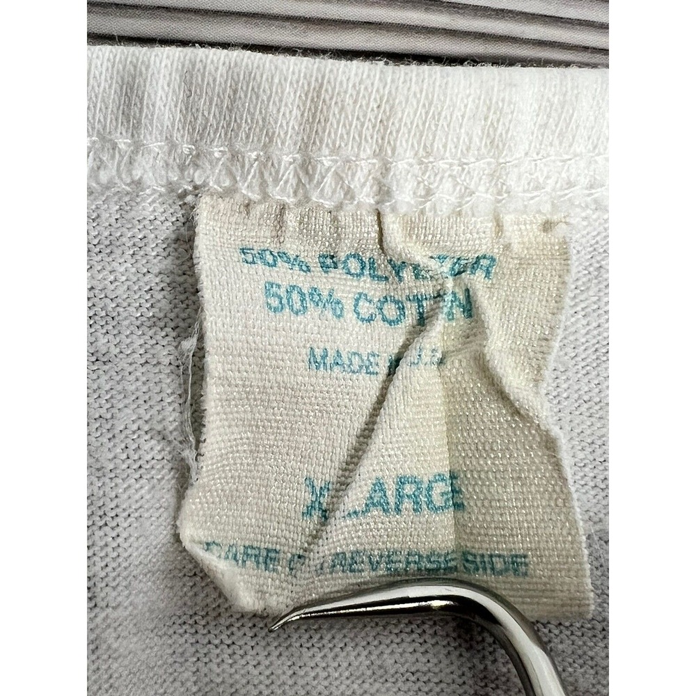 Vintage 90's Fitness USA Sleeveless T-Shirt Size Large White‎ Tagged XL - Picture 4 of 6